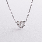 Золотое колье "Сердечко" с бриллиантами колб0203ri от ювелирного магазина Оникс - 1