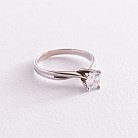Золотое помолвочное кольцо (фианит) к02955 от ювелирного магазина Оникс - 4