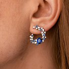 Золоті сережки "Саманта" з діамантами та сапфірами сб0568nl от ювелирного магазина Оникс