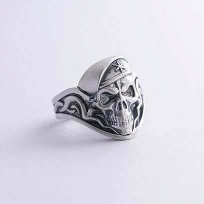 ﻿Мужское серебряное кольцо "Череп" 282 №5