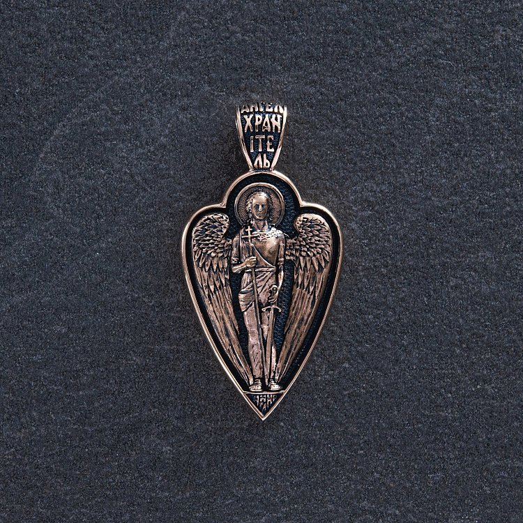 Золота підвіска "Ангел Хранитель" п01407 від ювелірного магазину Онікс - 1