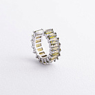 Серебряная серьга - каффа "Millie" (оливковые фианиты) 70124olive от ювелирного магазина Оникс