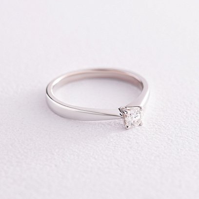 Помолвочное кольцо в белом золоте (бриллиант) кб0270 №7