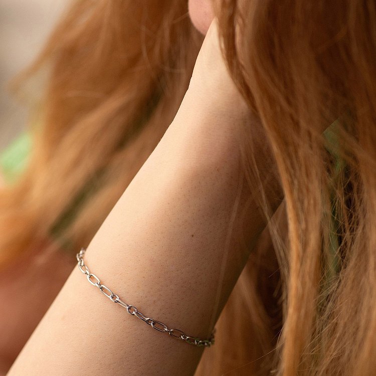 Срібний браслет "Ланцюжок" 905-01511 від ювелірного магазину Онікс - 1