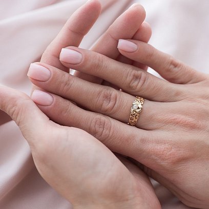 Золотое кольцо "Ножки младенца" к06508 №2