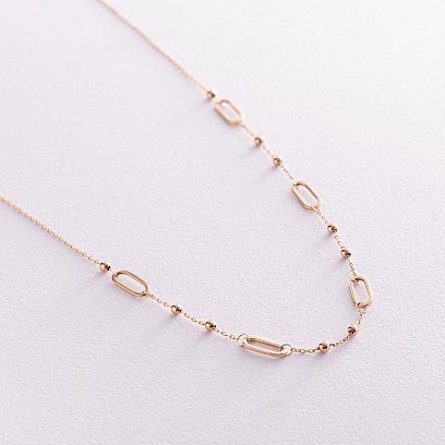 Колье - цепочка "Шарики" в желтом золоте кол02253