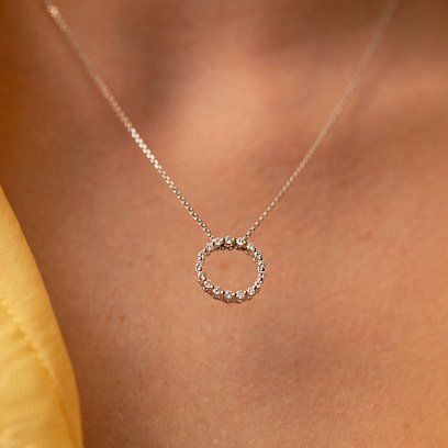 Золотое колье с бриллиантами колб0109z №2