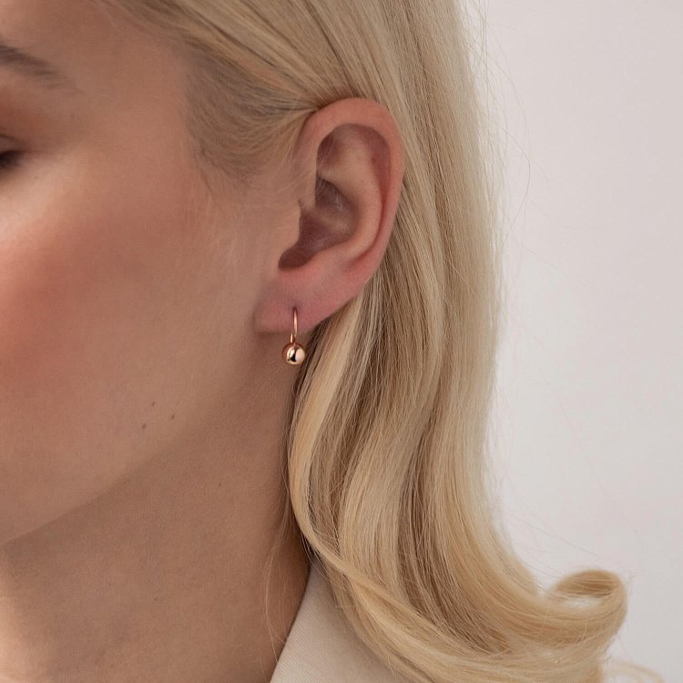 Золоті сережки "Кульки" 470101 від ювелірного магазину Онікс - 4