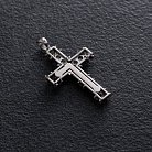 Срібний хрестик з фіанітами (позолота) 897 от ювелирного магазина Оникс - 6