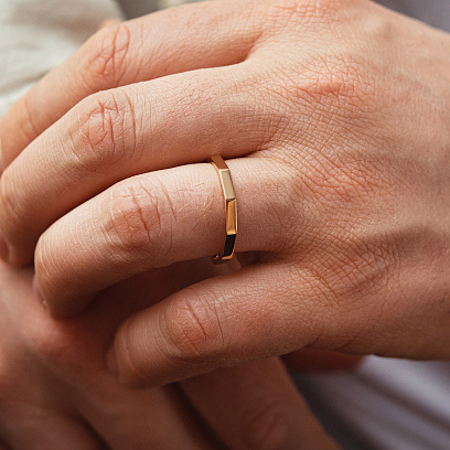 Кольцо в желтом золоте к08388 №2