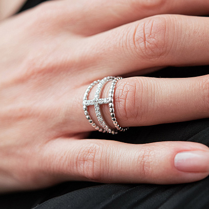 Серебряное кольцо "Marissa" с фианитами 901-01614 №2