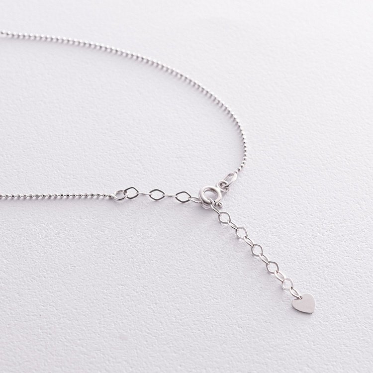 Колье "Шарики" в белом золоте кол02451 от ювелирного магазина Оникс - 4