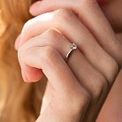 Помолвочное золотое кольцо с бриллиантом кб0406 от ювелирного магазина Оникс - 3