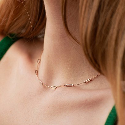 Кольє "Карен" у червоному золоті кол02350 №4