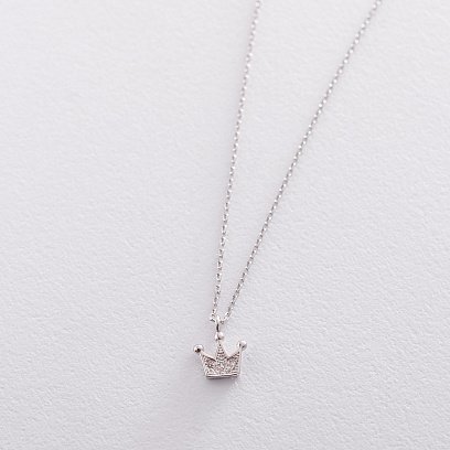 Серебряное колье "Корона" 18884