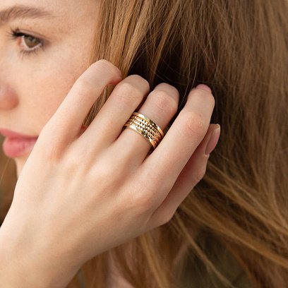 Кольцо "Gina" в желтом золоте к07391 №9