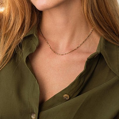 Фантазийная цепочка в желтом золоте ц00475 №5