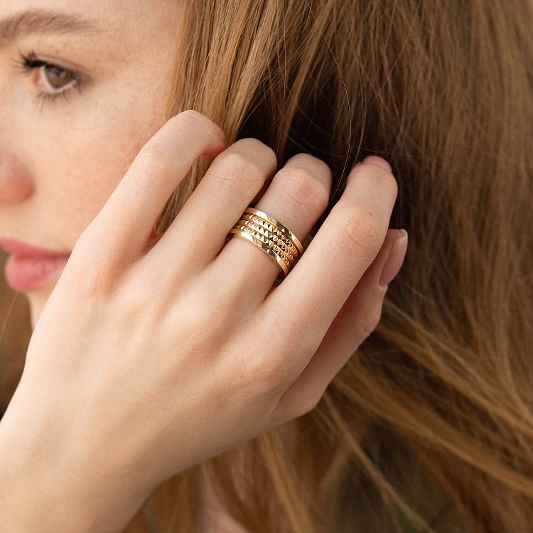 Кольцо "Gina" в желтом золоте к07391 от ювелирного магазина Оникс - 10