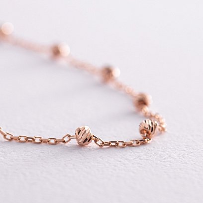 Браслет "Кульки" в червоному золоті б04568 №3