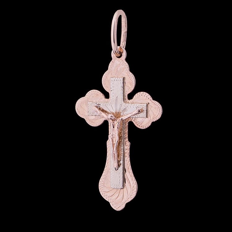Золотий хрестик п02437 від ювелірного магазину Онікс - 3