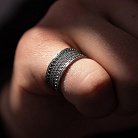 Серебряное текстурное кольцо 7017 от ювелирного магазина Оникс - 8