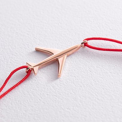 Браслет з червоною ниткою "Літачок" б05088 №4