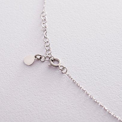 Серебряное колье с буквой П 18963б №2