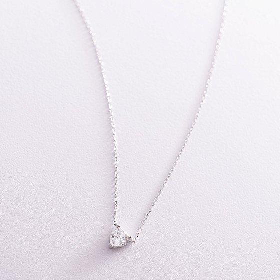 Серебряное колье "Сердце" 18393 №2