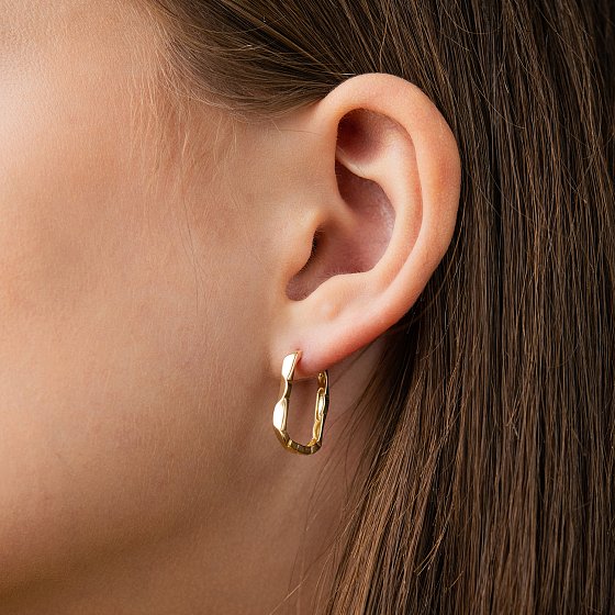 Сережки "Violet" у жовтому золоті с09739 №4