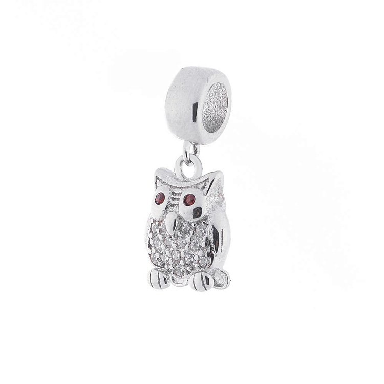 Срібний шарм (емаль, фіаніти) 132539 від ювелірного магазину Онікс - 1