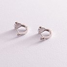 Дитячі срібні сережки "Сердечка" (емаль) 123086 от ювелирного магазина Оникс - 2
