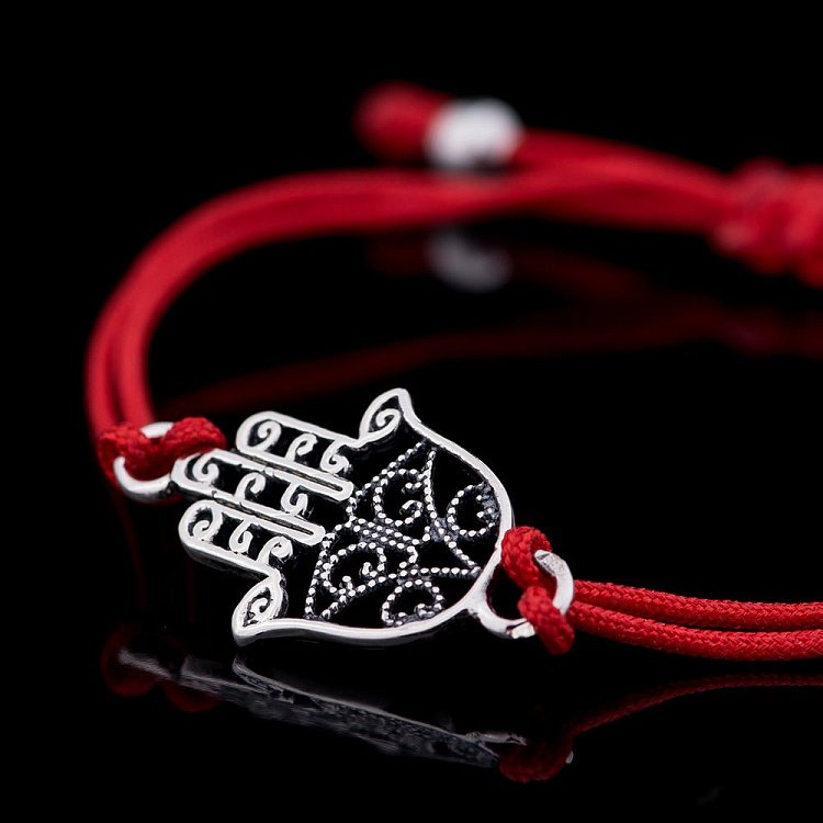 Браслет з червоною ниткою "Хамса" 141106 - 1 Браслет з червоною ниткою "Хамса" 141106 від ювелірного магазину Онікс - 1