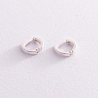 Серебряные серьги - кольца в стиле минимализм 123121 от ювелирного магазина Оникс