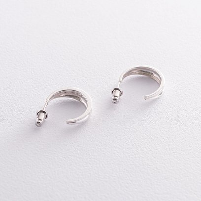 Срібні сережки - пусети "Сара" 122999 №6