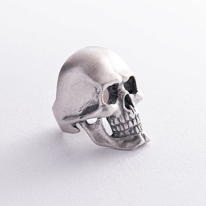 Серебряное кольцо "Череп" 111345 №7