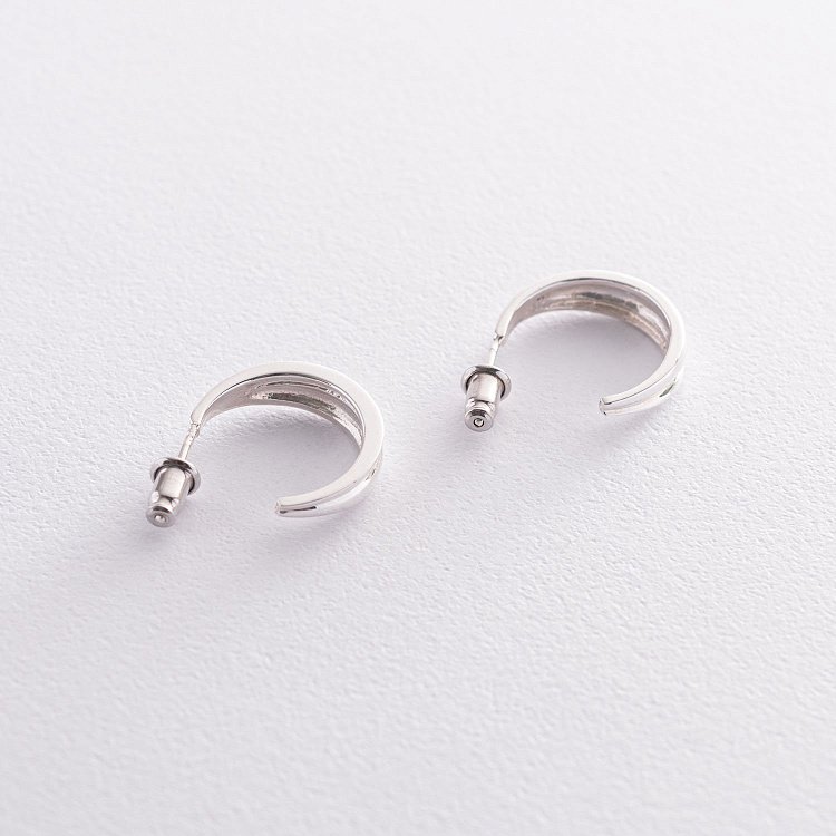 Срібні сережки - пусети "Сара" 122999 від ювелірного магазину Онікс - 5