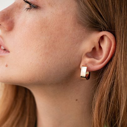 Серьги "Loren" в красном золоте с09013 №2