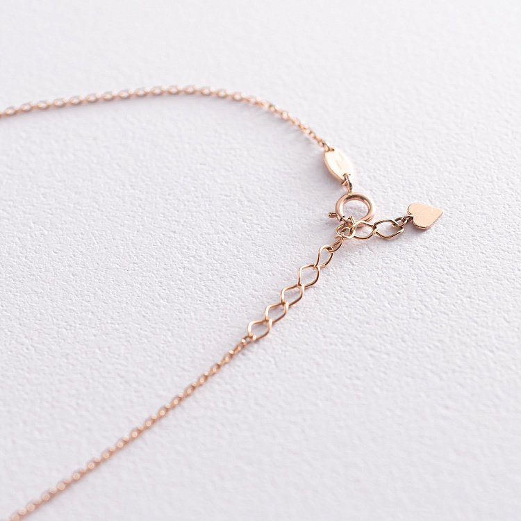 Колье "Цветочки" с фианитами (красное золото) кол01758 от ювелирного магазина Оникс - 3