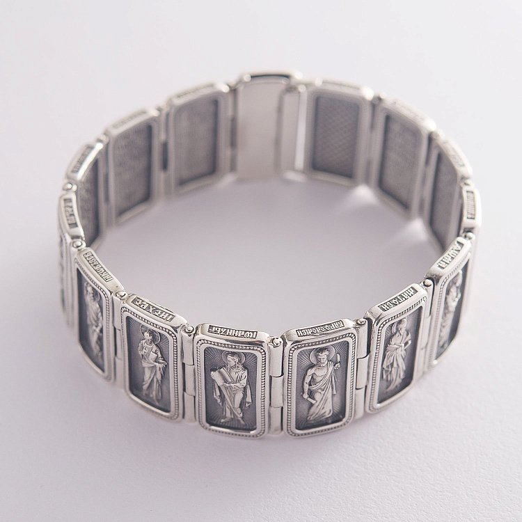 ﻿Срібний браслет "Дванадцять апостолів" 141436 від ювелірного магазину Онікс - 7