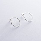 Срібні сережки - пусети "Баланс" 122585 от ювелирного магазина Оникс - 1