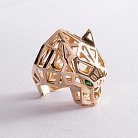 Кольцо "Пантера" в желтом золоте (фианиты) к06768 от ювелирного магазина Оникс - 4
