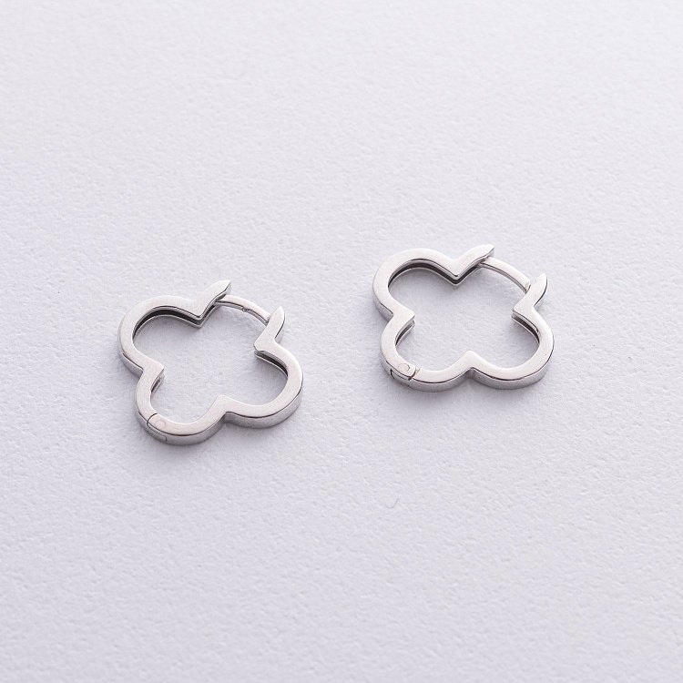 Сережки "Конюшина" в сріблі 122755 від ювелірного магазину Онікс