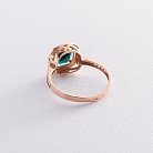 Золотое кольцо (фианиты, празиолит) к05438 от ювелирного магазина Оникс - 2
