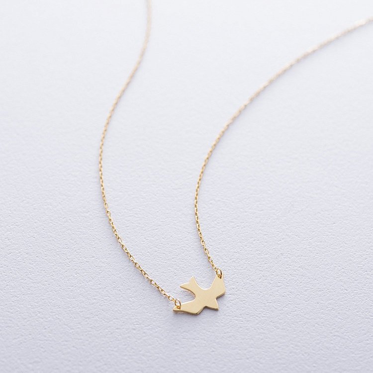 Срібне кольє "Ластівка" з позолотою 18973 від ювелірного магазину Онікс - 12