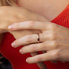 Помолвочное золотое кольцо с фианитом к07441 от ювелирного магазина Оникс - 4