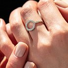 Серебряное кольцо "Круг с сердечками" (фианиты) 3956 от ювелирного магазина Оникс - 3
