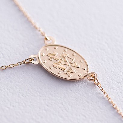 Колье "Розарий" в желтом золоте кол02211 №5