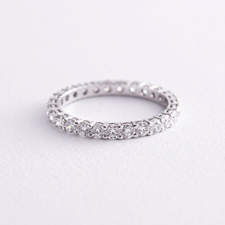 Кольцо в белом золоте с бриллиантами 221121121 от ювелирного магазина Оникс - 2