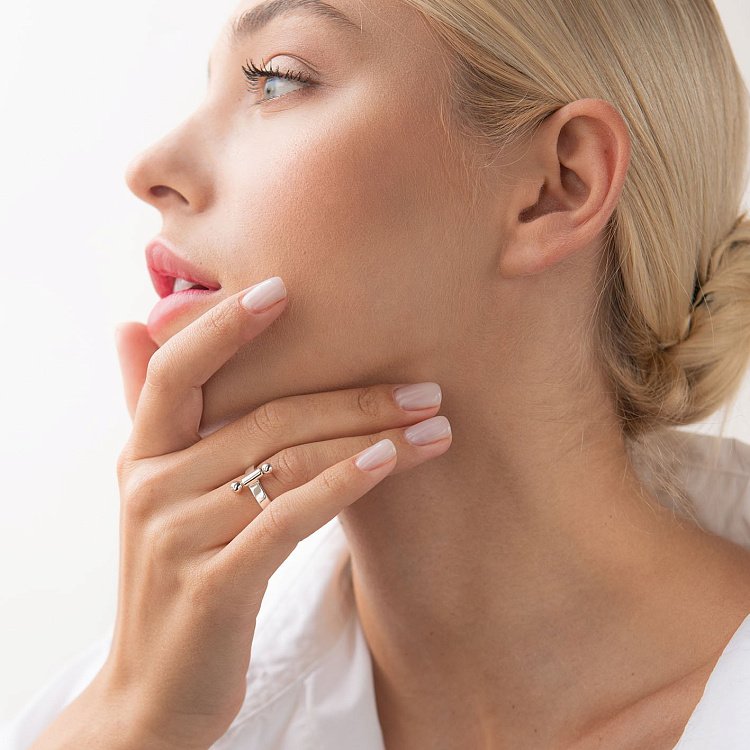 Срібна каблучка "Новий стиль" 112597 від ювелірного магазину Онікс - 2