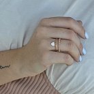 Золотое кольцо "Сердце" к05522 от ювелирного магазина Оникс - 6